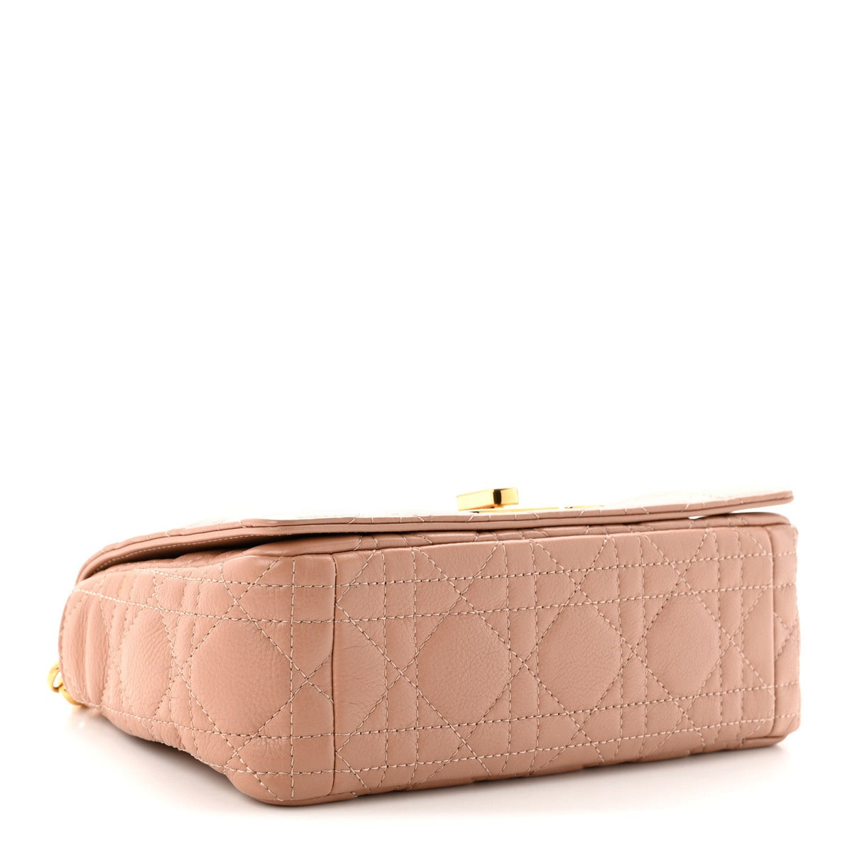 Christian Dior Calfskin Cannage Small Caro Bag Rose De Vents