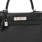 Hermes Epsom Calfskin Kelly Sellier 28 Bag Black