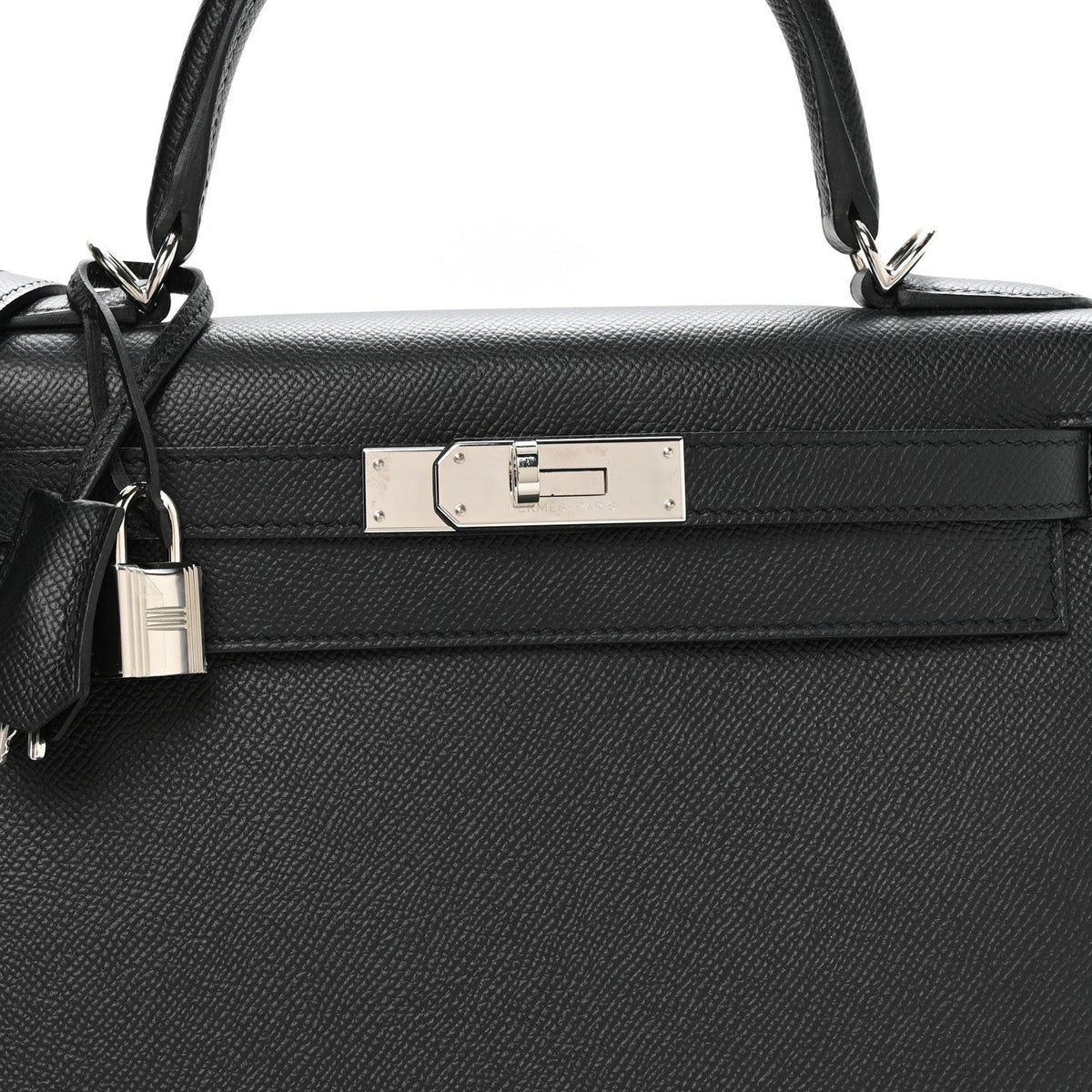 Hermes Epsom Calfskin Kelly Sellier 28 Bag Black