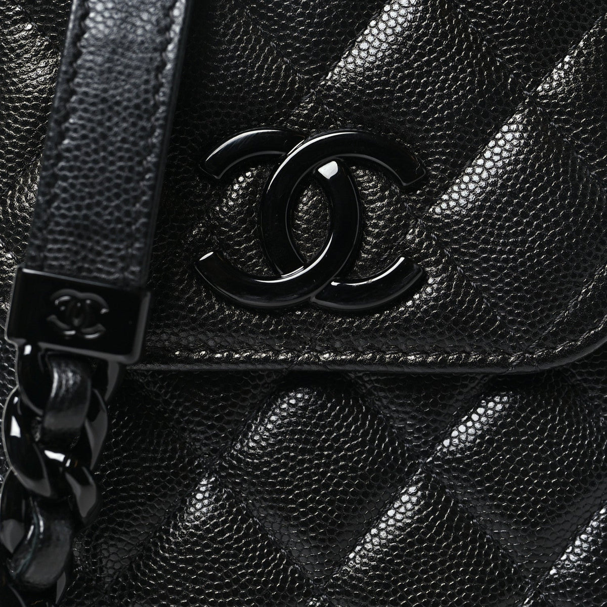 Quilted Caviar Clutch Bag