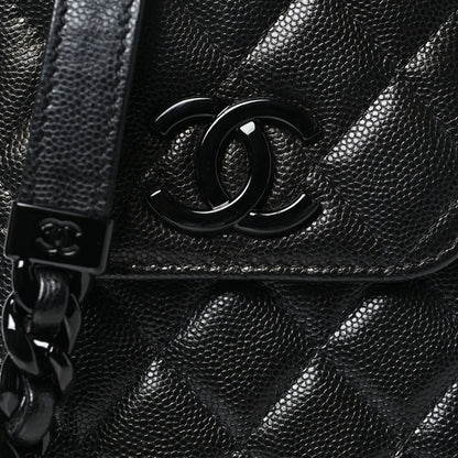 Quilted Caviar Clutch Bag