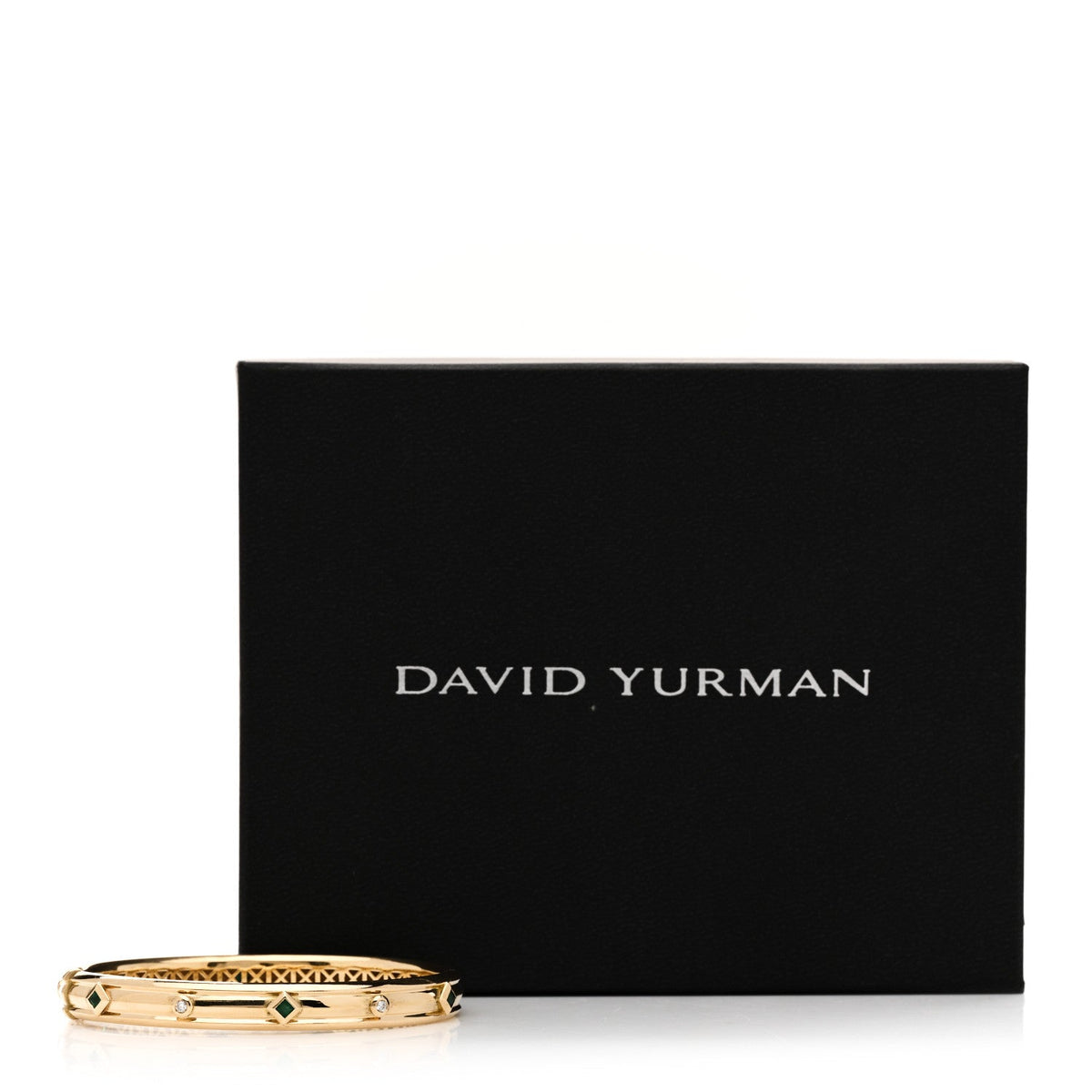 18K Yellow Gold Diamond Emerald Modern Renaissance Bracelet