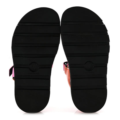 Louis Vuitton Calfskin Women's Pool Pillow Comfort Flat Sandals 38 Rose Pop Pink
