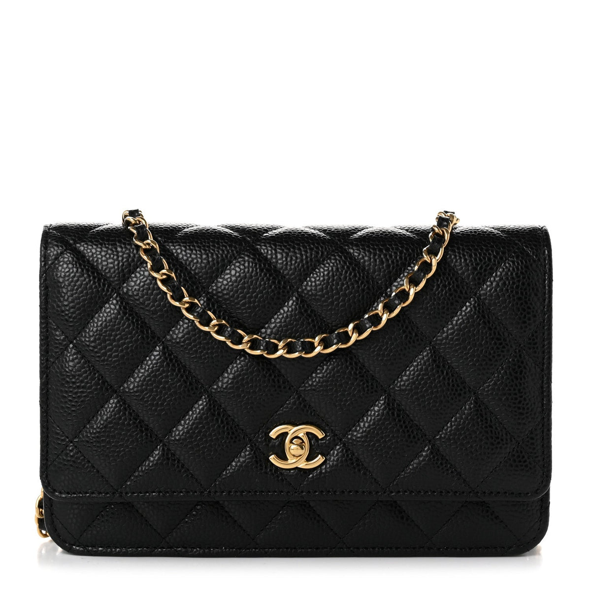 Quilted Caviar Wallet Bag
