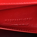 Saint Laurent Smooth Calfskin Manhattan Shoulder Bag Rouge Eros