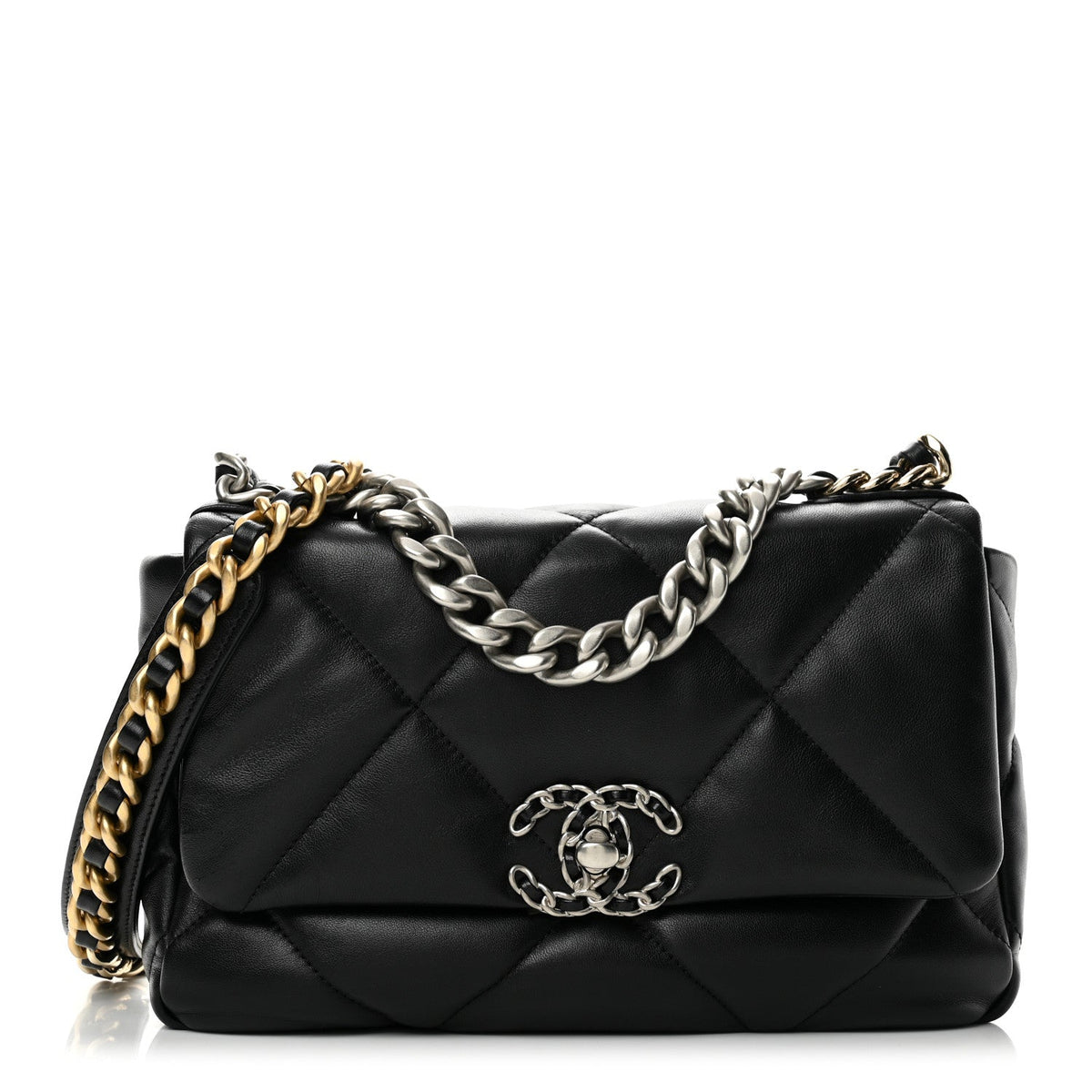 Medium Quilted Lambskin Flap Shoulder Bag