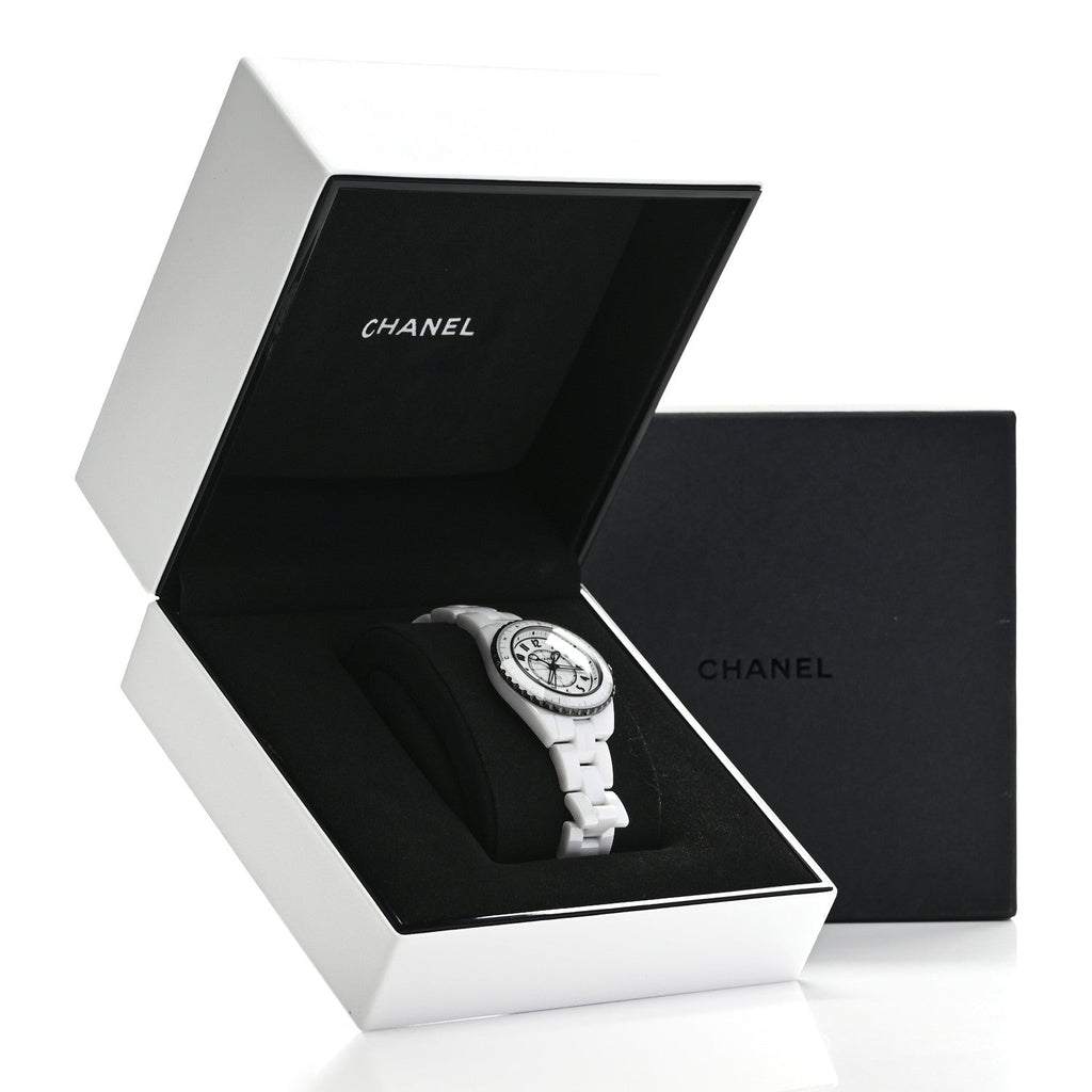 Chanel Stainless Steel Ceramic 33mm J12 Couture Watch White