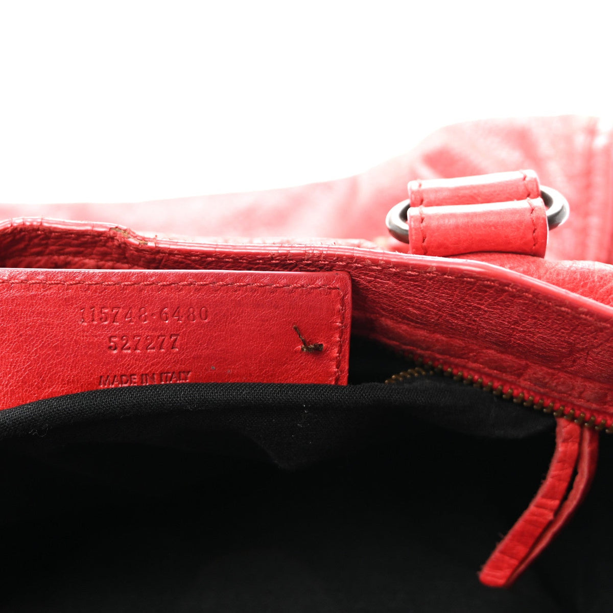 Agneau Classic Hardware City Rouge Coque Handbag