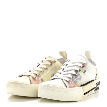 Christian Dior Technical Canvas Women's Floral B23 Low Top Sneakers 36 White Multicolor