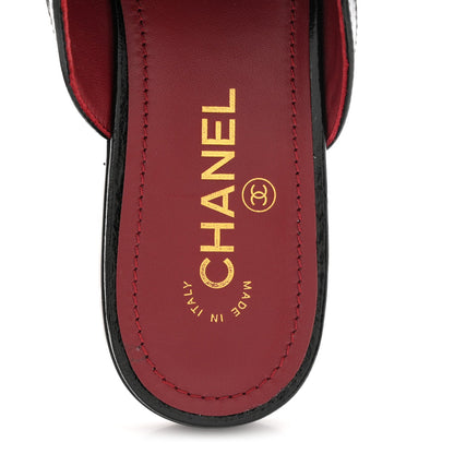 Chanel Shiny Crumpled Lambskin CC Women's Mules