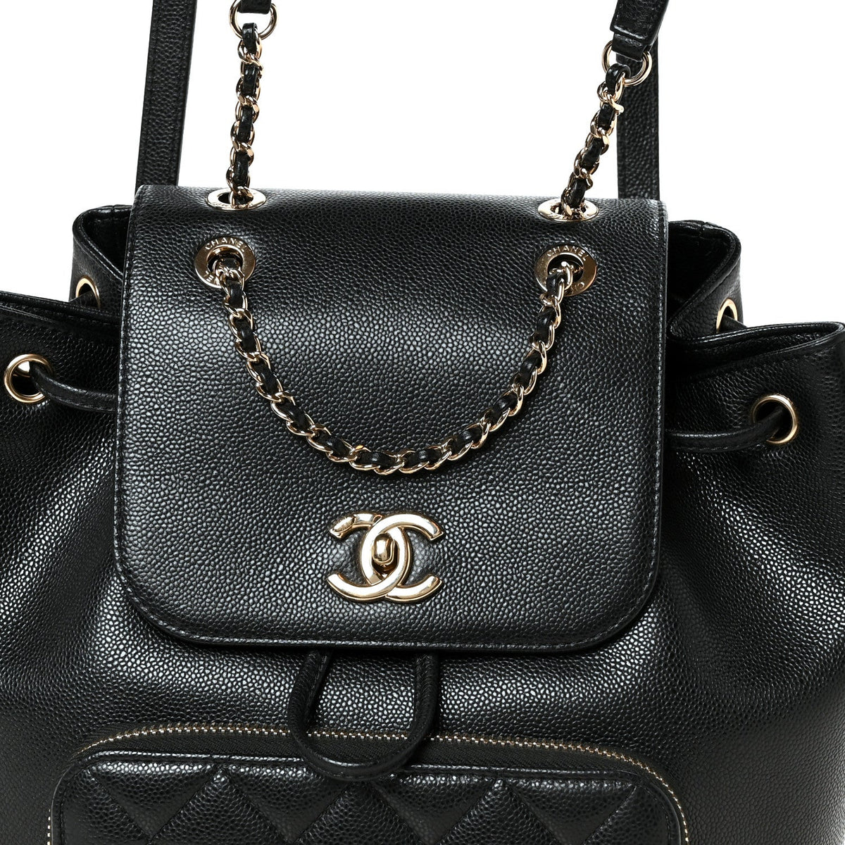 Quilted Caviar Backpack