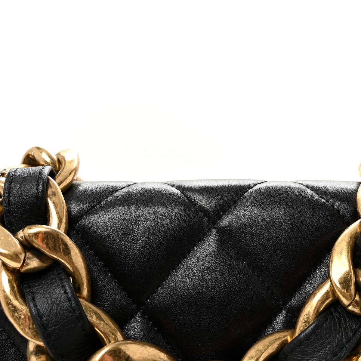 Large Quilted Lambskin Flap Shoulder Bag