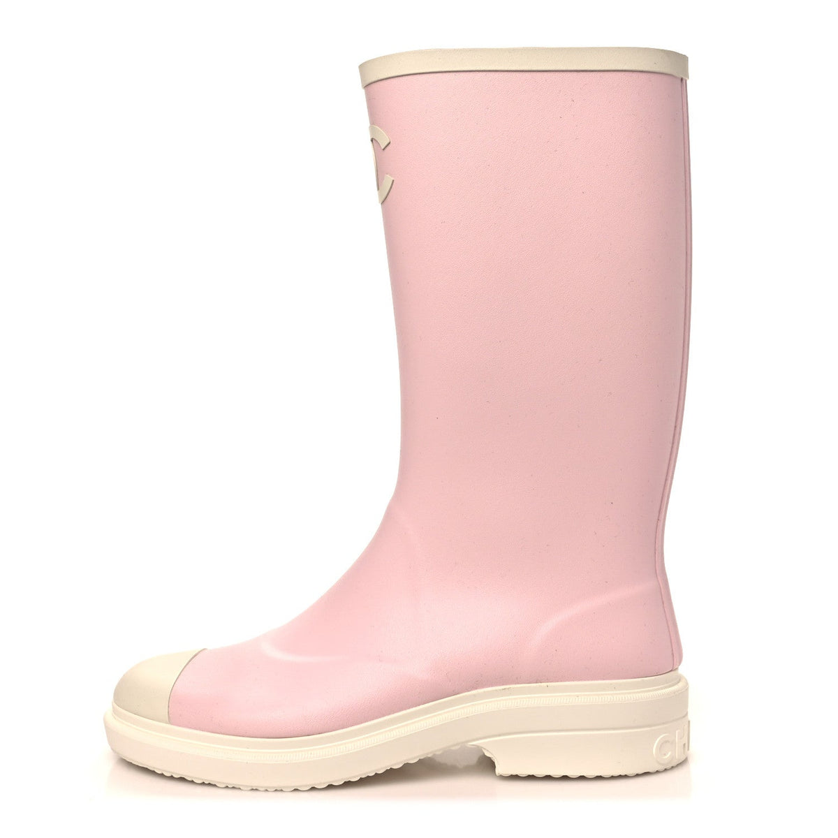 Caoutchouk CC High Boots Light Pink White