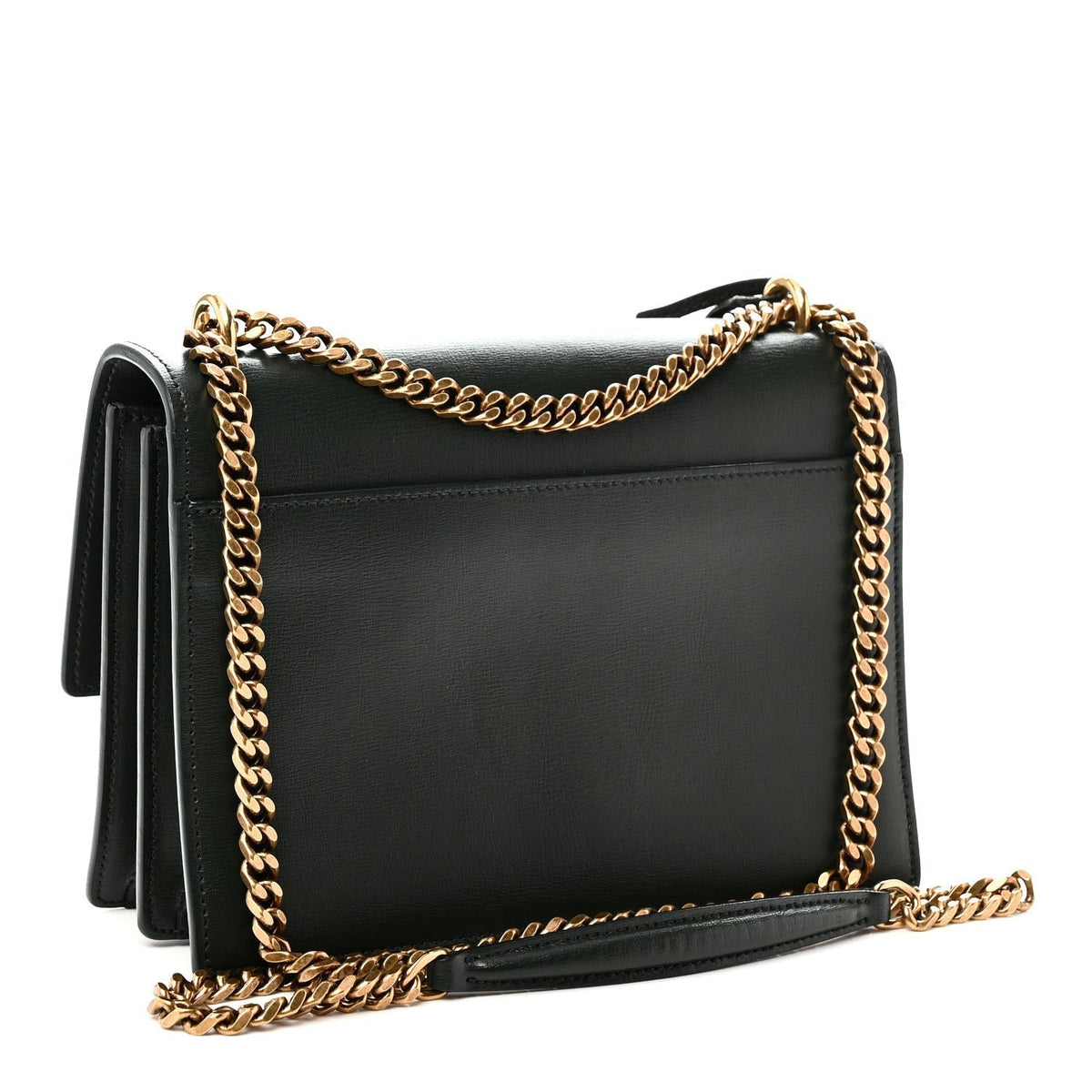 Saint Laurent Calfskin Medium Monogram Sunset Dark Green