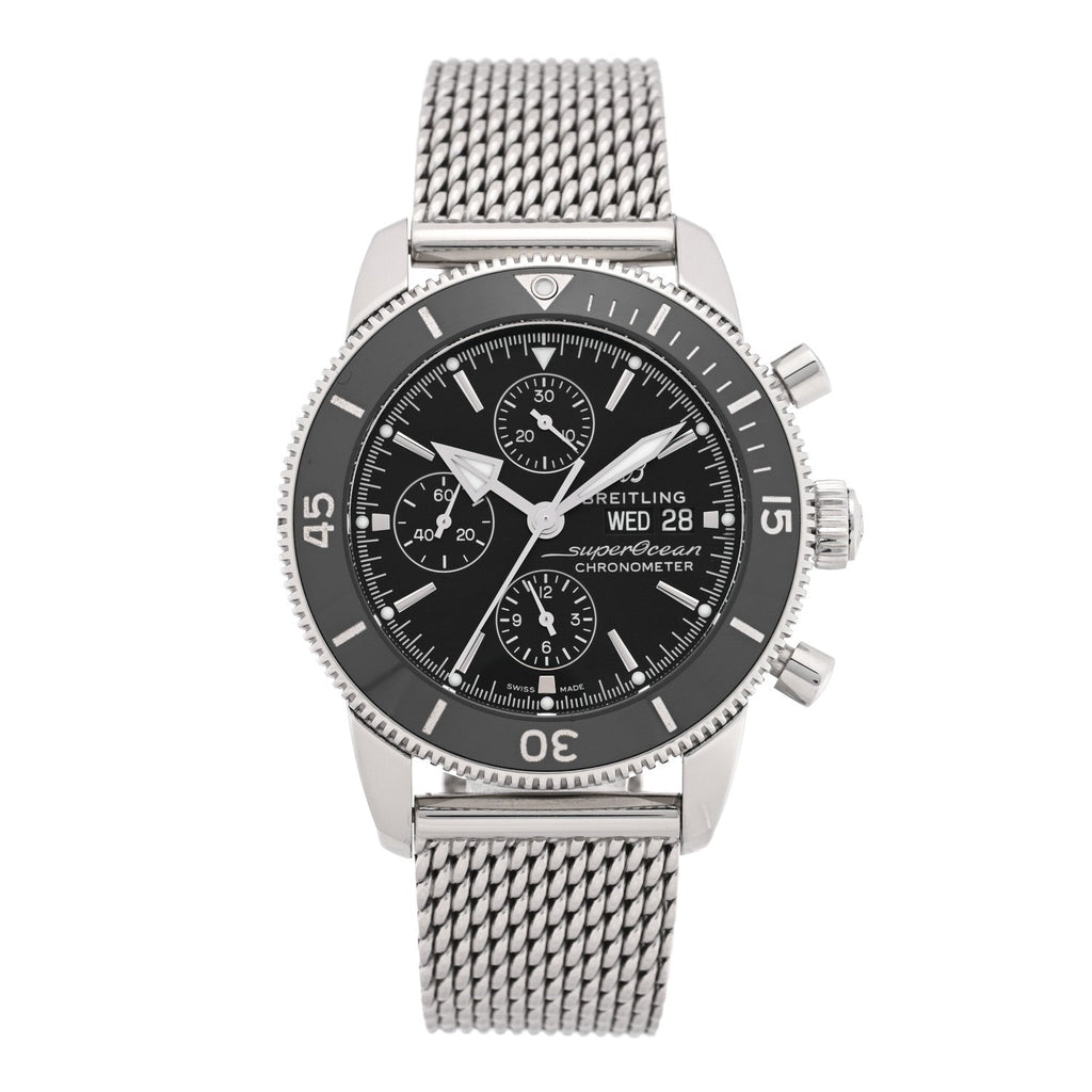 Breitling Stainless Steel 44mm Superocean Heritage Watch Black A13313