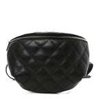 Chanel Calfskin Quilted Waist Belt Bag Black