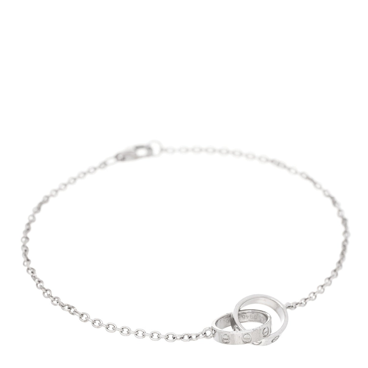 18K White Gold Interlocking LOVE Bracelet