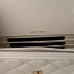 Chanel Caviar Quilted Top Handle Mini 25 Backpack White