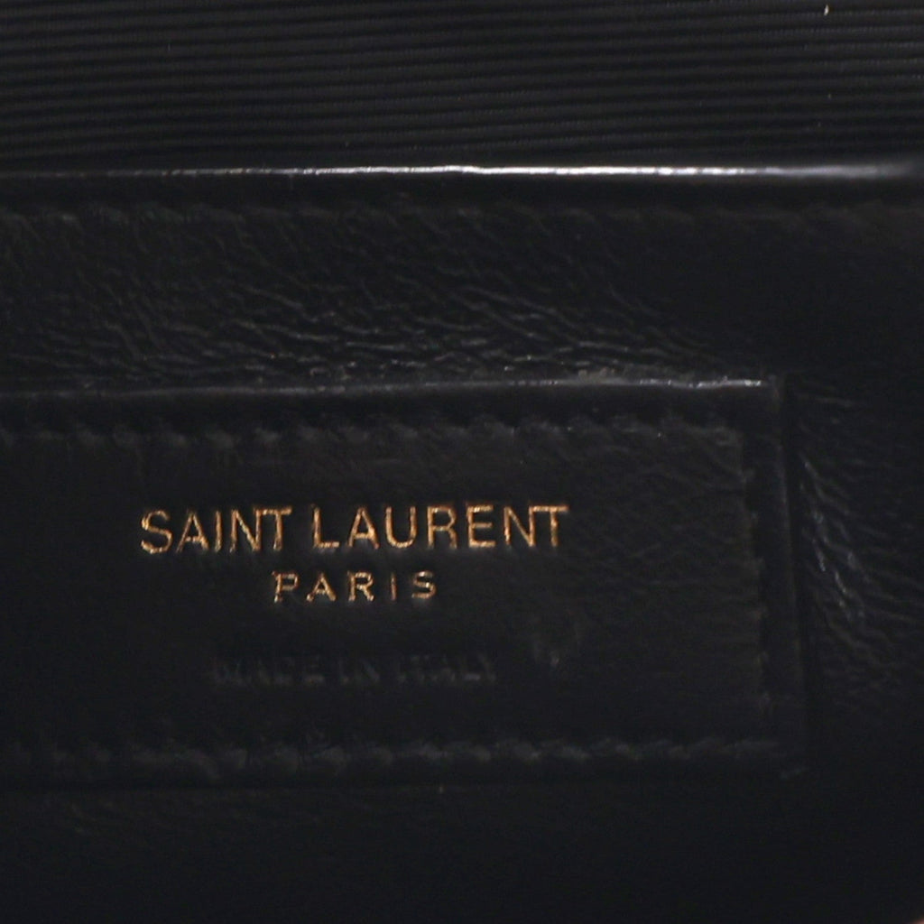Saint Laurent Grain De Poudre Small Monogram Satchel Black