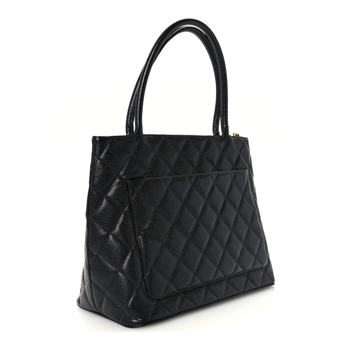 Quilted Caviar Tote Bag