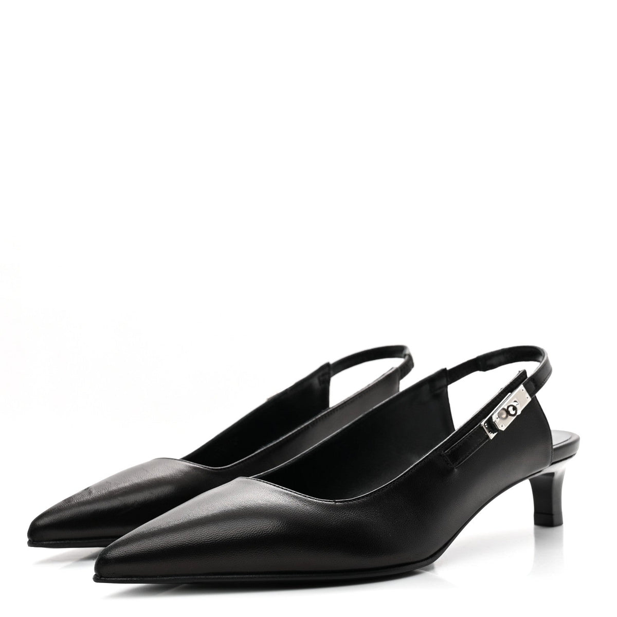 Hermes Nappa Women's Lover 40 Pumps 35.5 Black