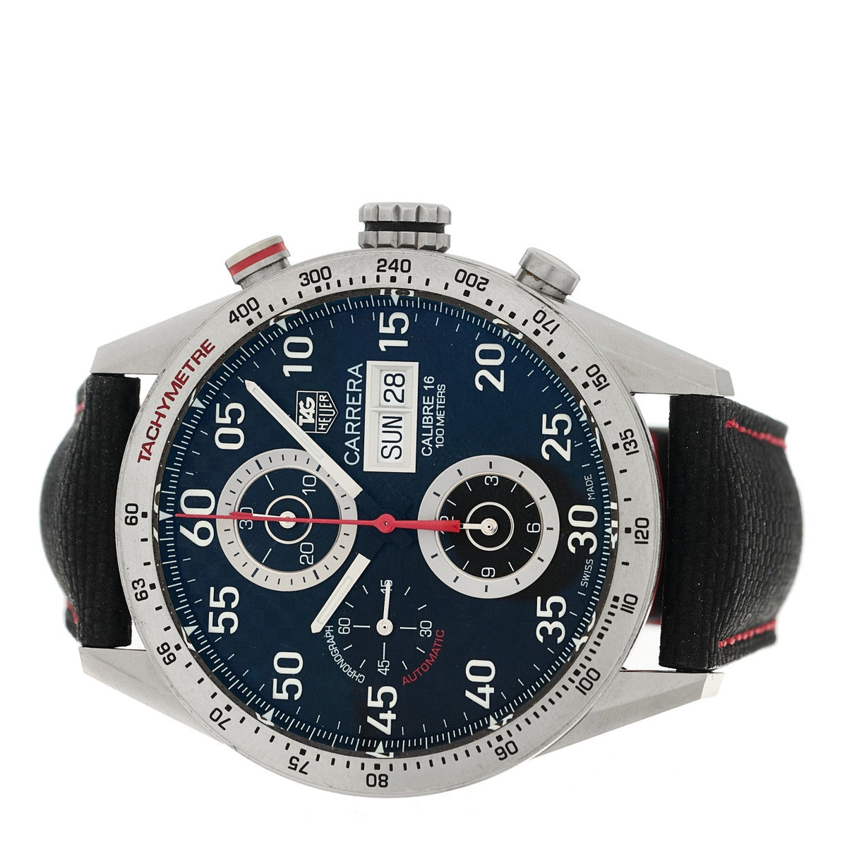 Tag Heuer Titanium Carbon Fiber 43mm Carrera Watch Black CV2A80
