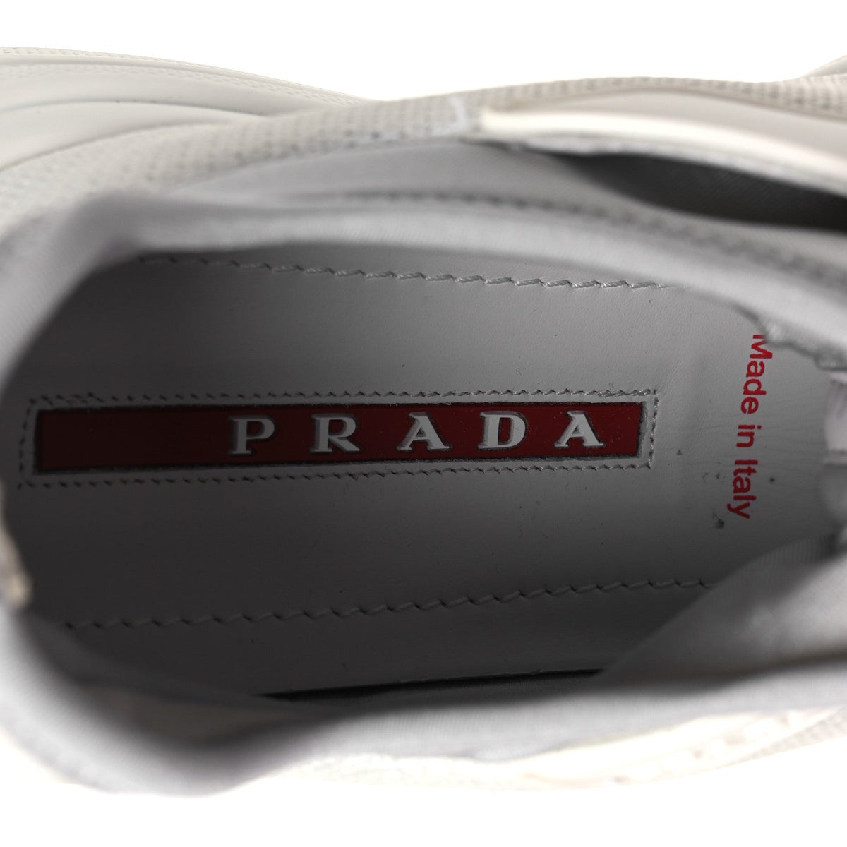 Prada Mesh Neoprene Women's America's Cup 45mm Sneakers 37.5 White Alluminio