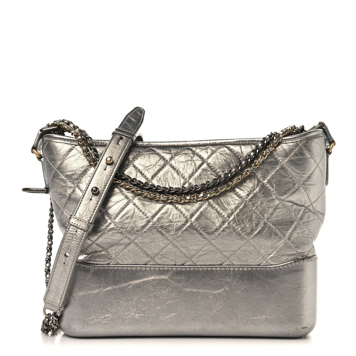 Medium Quilted Lambskin Hobo Bag