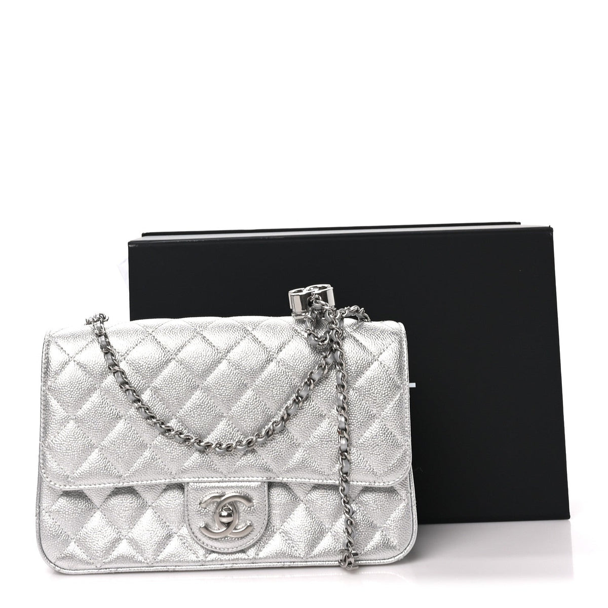 Medium Quilted Caviar Flap Shoulder Bag