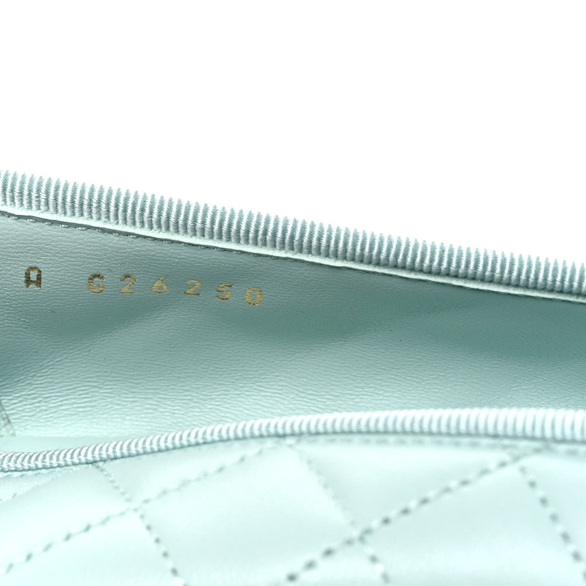 Chanel Quilted CC Cap Toe Women's Ballerina Flats Light Blue