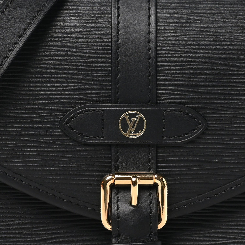 Louis Vuitton Epi Saumur BB Shoulder Bag Black