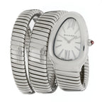 Bulgari Stainless Steel 35mm Serpenti Tubogas Double Spiral Quartz Watch