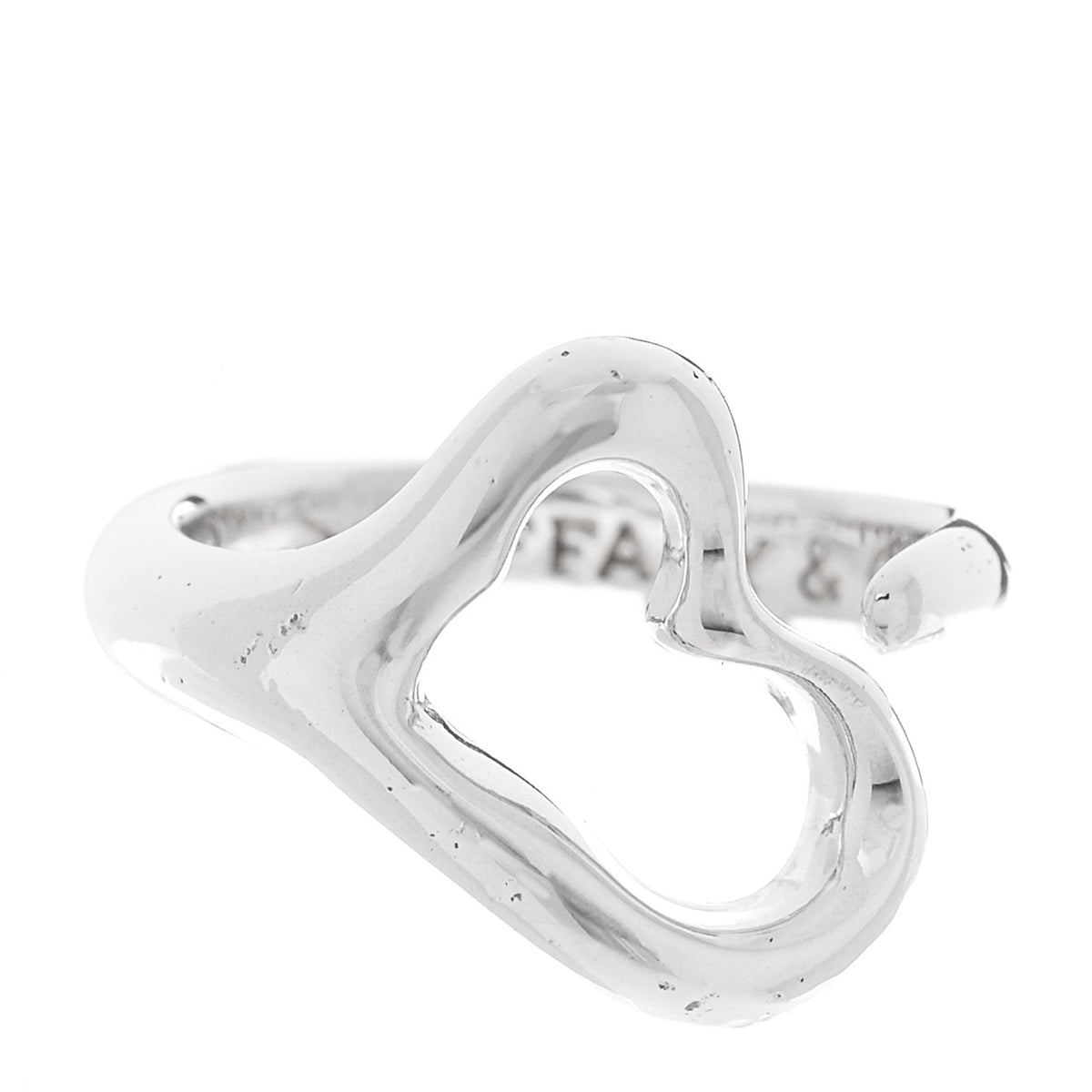 Sterling Silver Elsa Peretti Open Heart Ring 48 4.5
