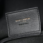 Saint Laurent Calfskin Large Shopping Tote Black