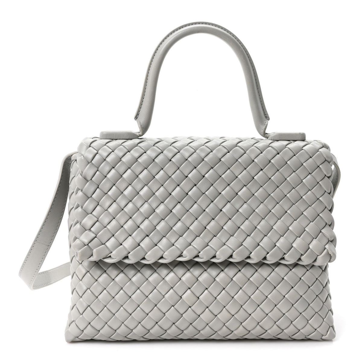 Nappa Handbag - Grey