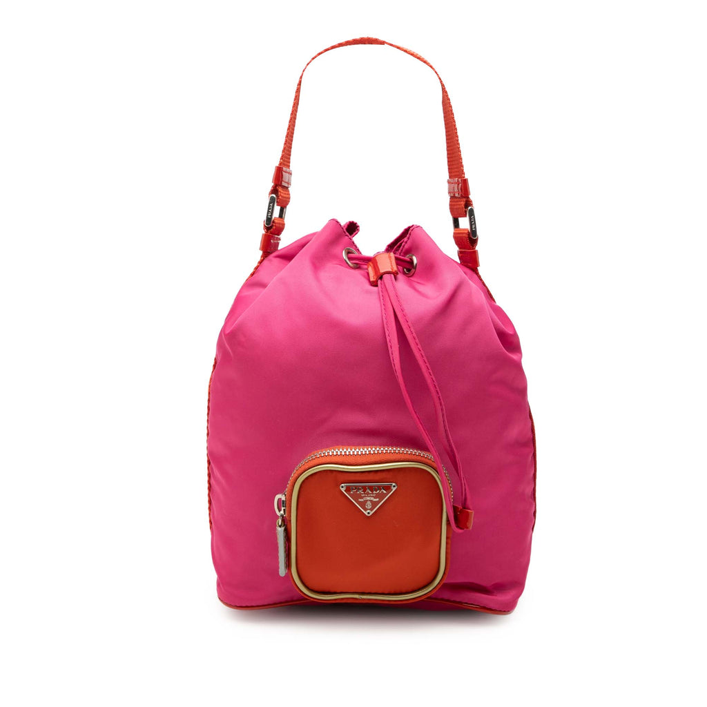 Drawstring Bucket Bag Tessuto Small