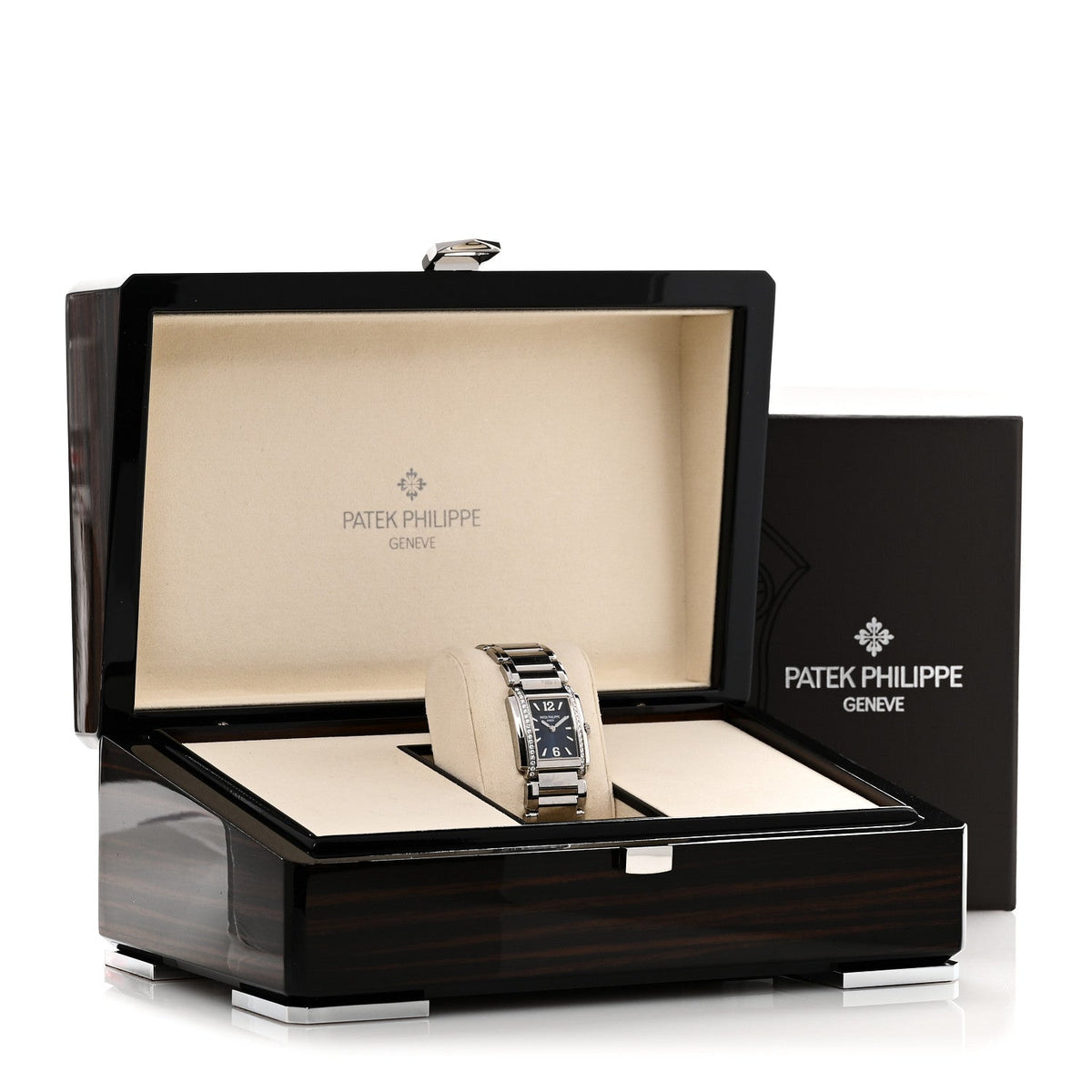 Patek Philippe Stainless Steel Diamond 25mm Twenty-4 Quartz Watch Blue