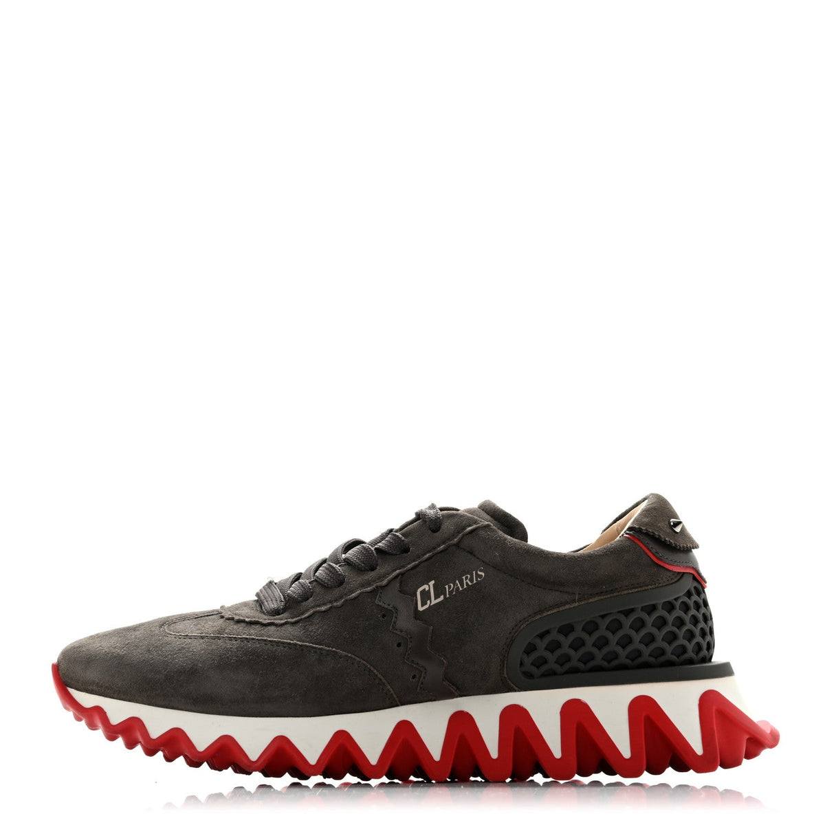 Christian Louboutin Suede Calfskin Men's Loubishark Sneakers 42.5 Ombre