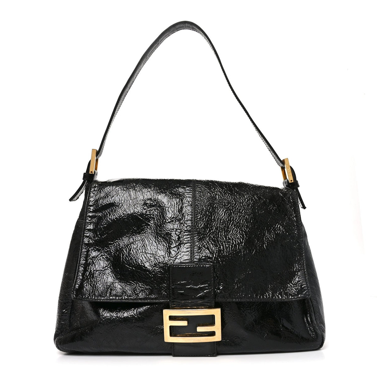 Fendi Patent Mama Baguette Black
