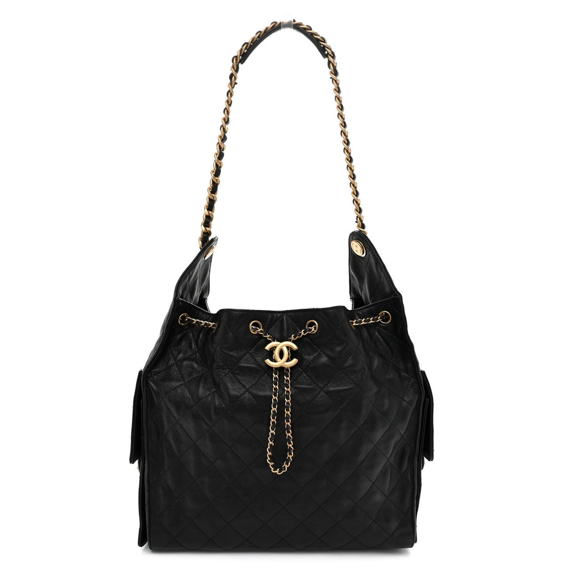 Medium Quilted Caviar Handbag