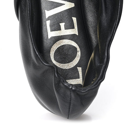 Loewe Lambskin Women's Pebble Ballerina Flats 35 Black