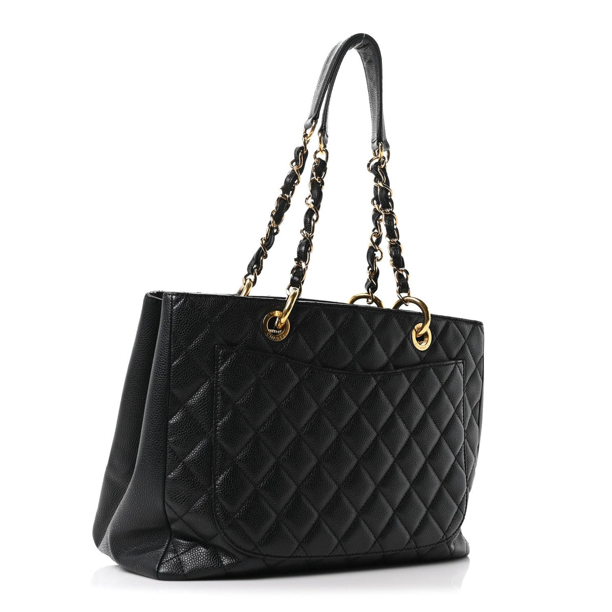 Quilted Caviar Tote Bag