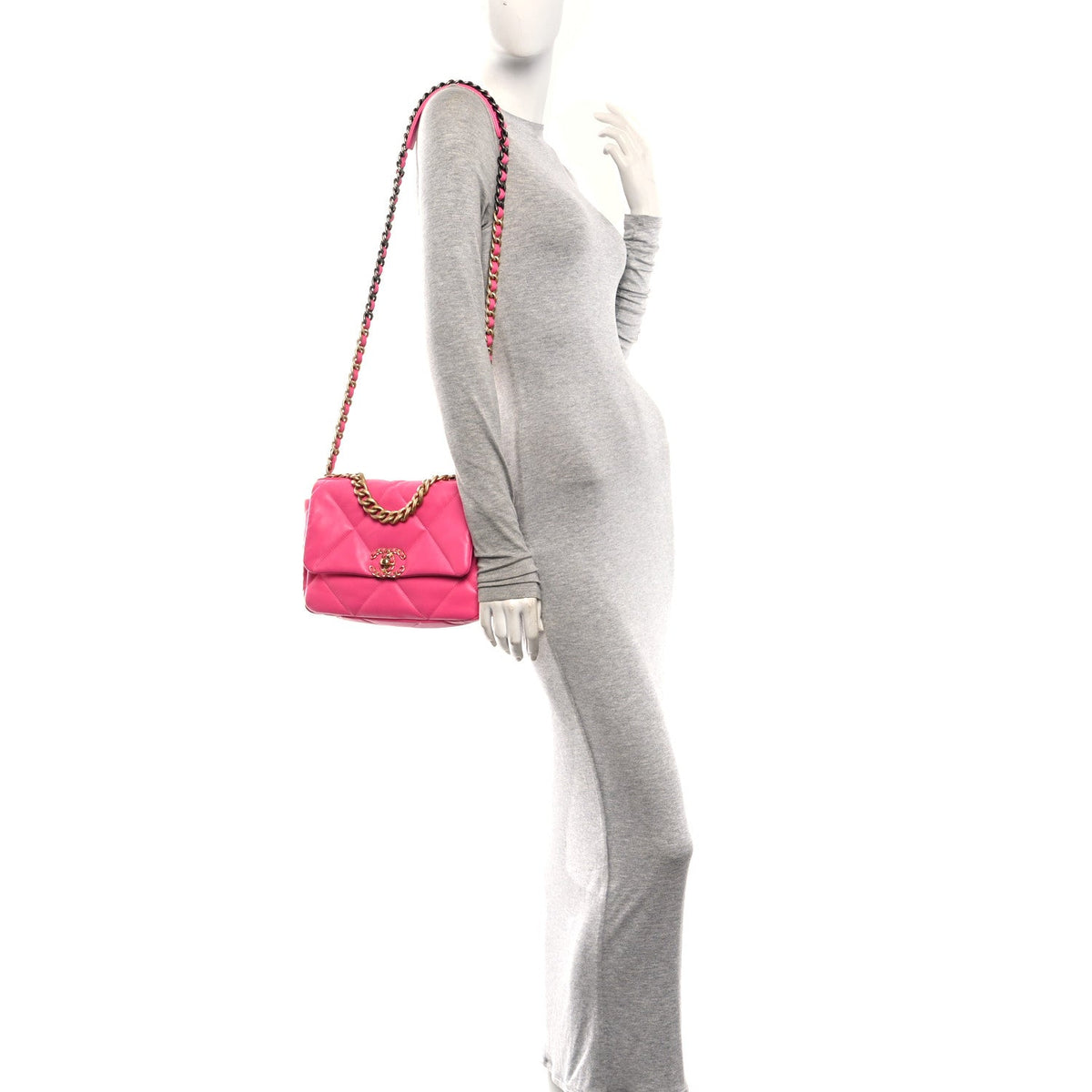 Medium Quilted Lambskin Flap Shoulder Bag