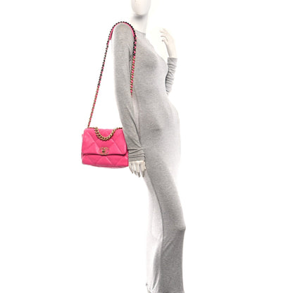 Medium Quilted Lambskin Flap Shoulder Bag