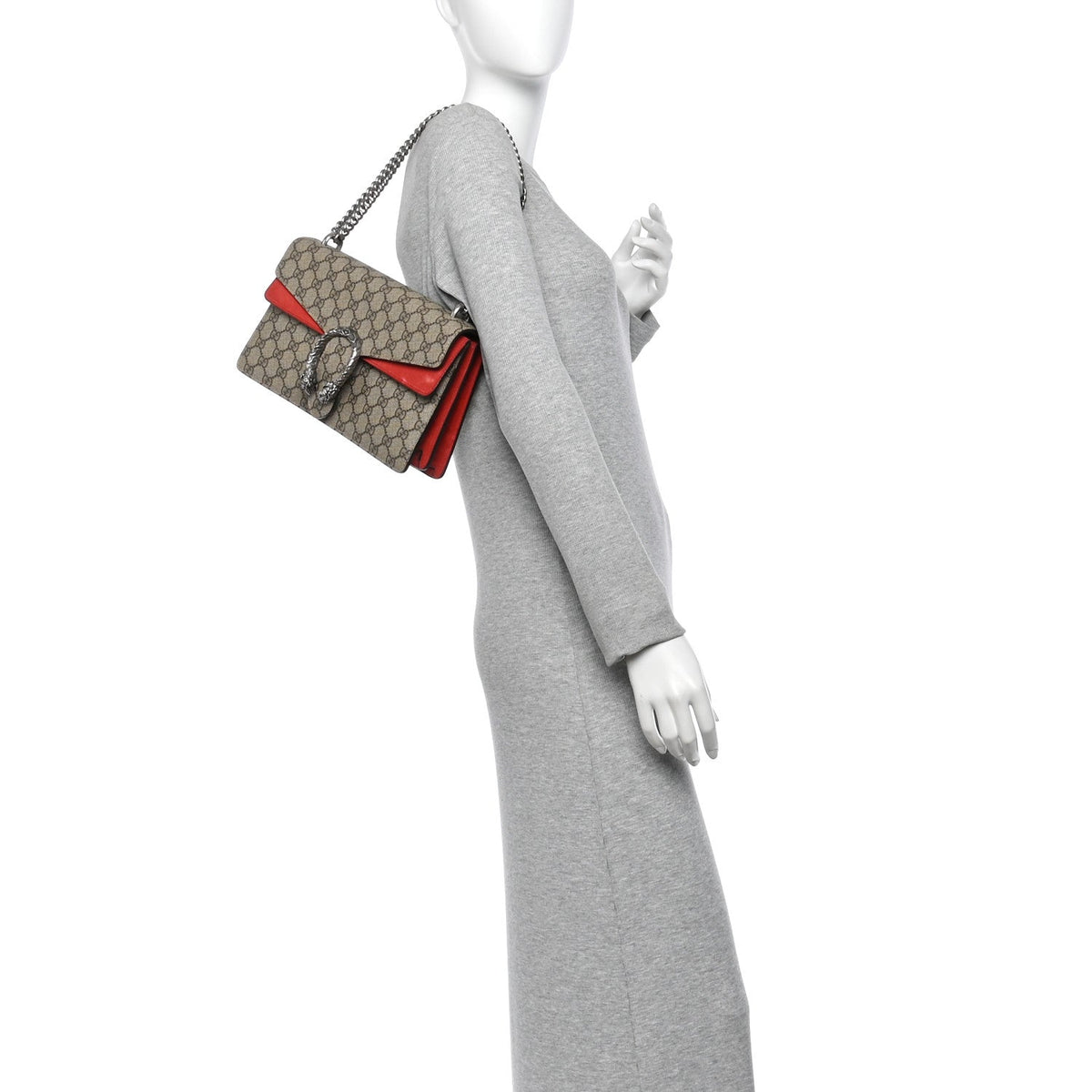 Gucci GG Supreme Small Dionysus Shoulder Bag Red