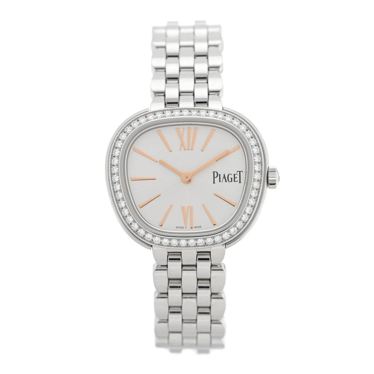 Piaget Stainless Steel Diamond 29mm Sixtie Quartz Watch