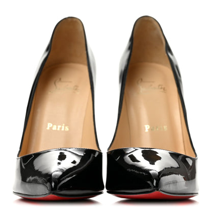 Christian Louboutin Patent Calfskin Women's Pigalle 120 Pumps 38.5 Black