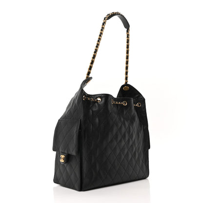 Medium Quilted Caviar Handbag