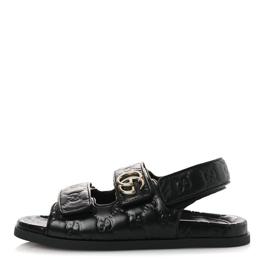 Ssima GG Embossed Sandals Black