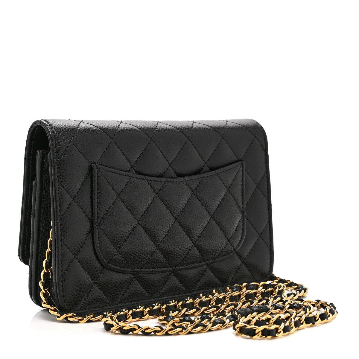 Quilted Caviar Wallet Bag